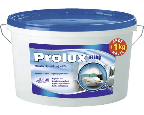 Farba Prolux Biely 7,5 kg + 1 kg zadarmo-0