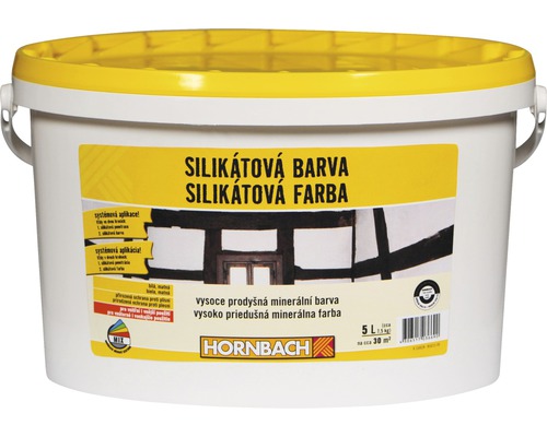 Biela farba na stenu Hornbach silikátová 5 l