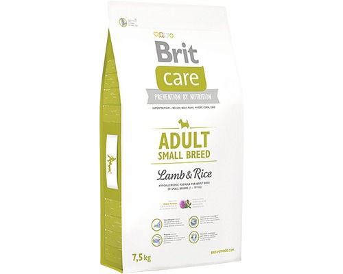 Granule pre psov Brit Care Superpremium Adult Small Breed Lamb & Rice 7,5 kg