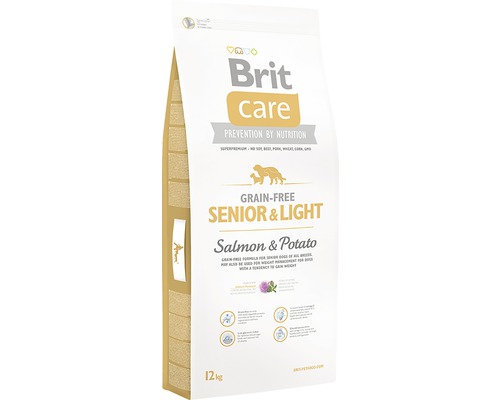 Granule pre psov Brit Care Superpremium Senior & Light, Salmon & Potato 12 kg