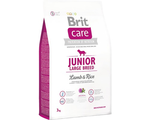 Granule pre psov Brit Care Superpremium Junior Large Breed Lamb & Rice 3 kg-0