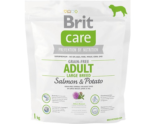 Granule pre psov Brit Care Superpremium Adult Large Breed Salmon & Potato 1 kg