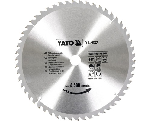 Kotúč na drevo YATO YT-6082, 350x30 mm 54z