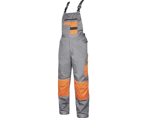 Pracovné nohavice-montérky na traky Ardon 2STRONG sivo-oranžové, veľkosť 48