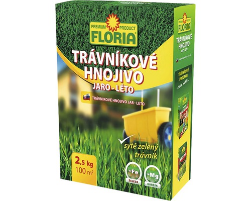 Trávnikové hnojivo Jar - leto FLORIA 2,5 kg