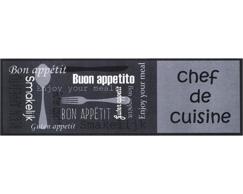 Behúň Cook & Wash chef de cuisine sivá/antracit 50x150 cm