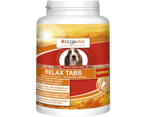 Doplnok stravy pre psov Bogavital Relax Tabs Support 120 tbl.