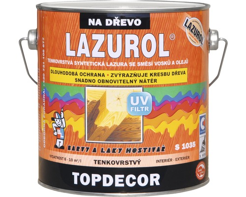Lazurol TOPDECOR S1035 T20 gaštan 2,5 L