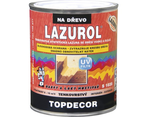 Lazurol TOPDECOR S1035 T20 gaštan 0,75L