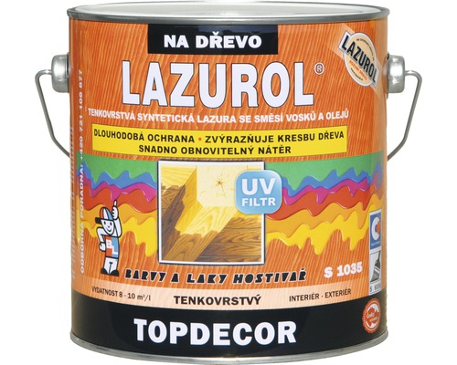 Lazurol TOPDECOR S1035 T00 prírodný 2,5 L
