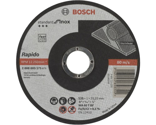 Brúsny kotúč Bosch STANDARD INOX Ø 125x1 mm