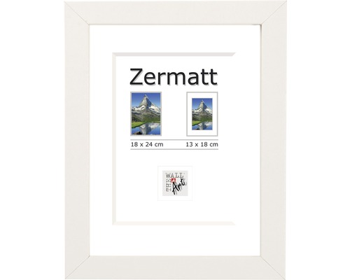 Fotorámik drevený, Zermatt, biely 18x24 cm-0